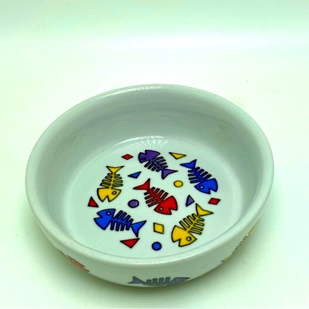 Colorful Fish Ceramic Cat Dish